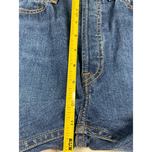 NWT RE/DONE High Rise Ankle Crop Stretch Jeans Size 30 Blue Dark Wash Button Fly - Picture 5 of 13